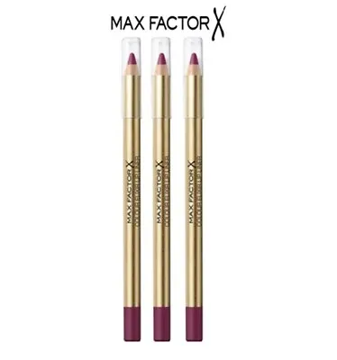 3 X Max Factor Lip Liner Lip Colour Pigment Women Makeup Set Gift Deep Berry • £7.99