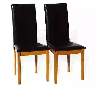 Set Of 2 Fallabella Dining Kitchen Solid Wood Padded Chairs In Maple Finish • $69.99