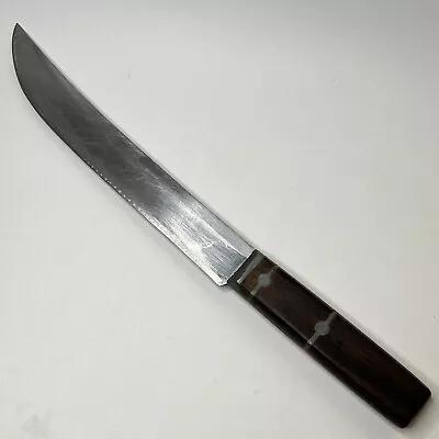 Vintage Carbon Steel Butcher Slicer Carving Knife 9.5  Curved  Blade • $22