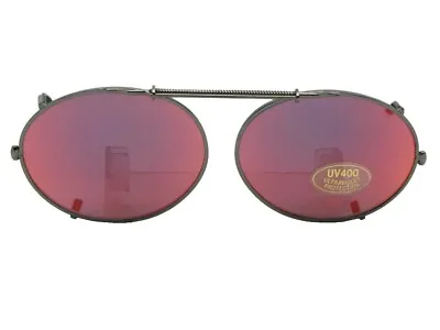 Oval Color Mirror Clip-on Sunglasses • $18.45