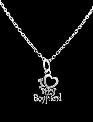 Necklace I Love My Boyfriend Gift Girlfriend Anniversary Charm Jewelry • $17.99