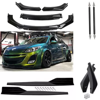 Front Bumper Lip Spoiler Splitter Side Skirt For Mazda Speed3 Rear Lip Body Kit • $99.99