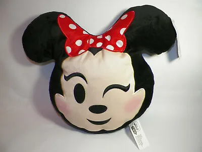 Disney Emoji   Minnie Mouse  Winking Plush Pillow 9  New With Tag • $14.53