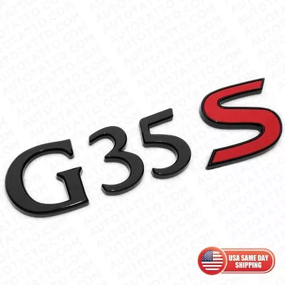 For Infiniti G35s Rear Trunk Letter Badge Emblem Nameplate Sport Gloss Black • $39.99