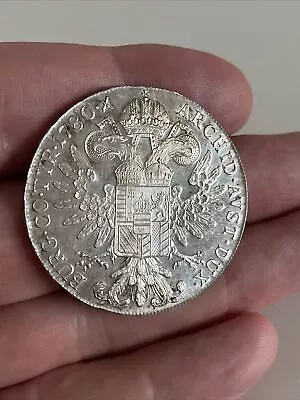 Austrian Empire 1780 -Maria Theresa One Thaler .833 Silver Coin • £38.99