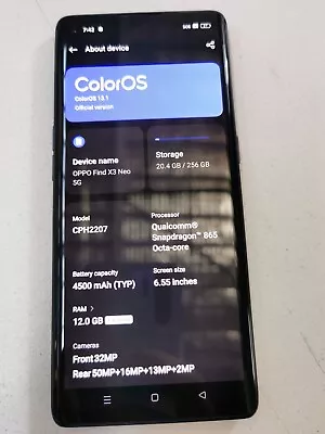 OPPO Find X3 Neo 5G - 256GB - Black - Good Working Condition • $449.99