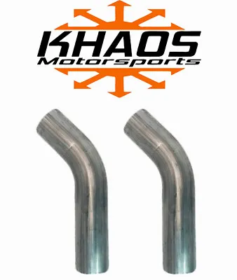 3  45 Degree 304 Stainless Steel Mandrel Bend Pipe Exhaust Tubing 2 Pack 16ga SS • $59.99