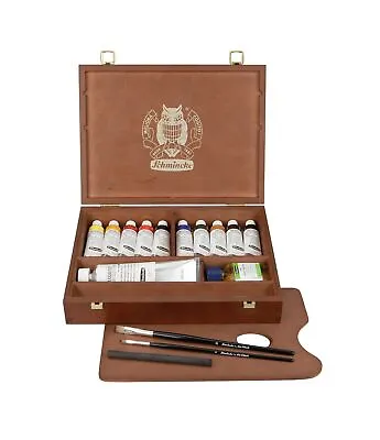 Schmincke - MUSSINI® Finest Resin Oil Colors Premium Wooden Box Oil Paintin • $367.78