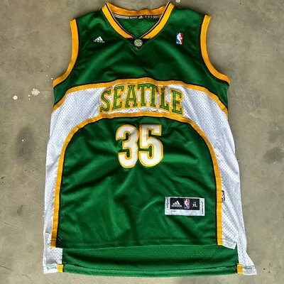 Vintage Seattle Supersonics Kevin Durant NBA Finals Green Jersey • $36