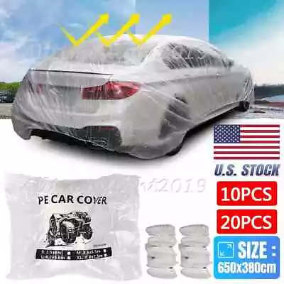 Clear Plastic Temporary Universal Disposable Car Cover Rain Dust Garage Cover • $79.95