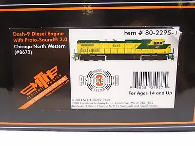 MTH Ho 80-2295-1 Dash 9 Locomotive C&NW 8672 Proto 3.0 DCC Sound • $299.99