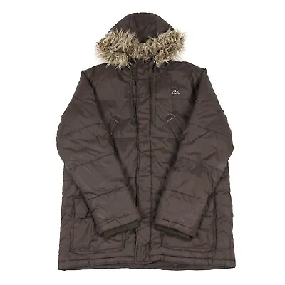 KAPPA Down Fill Parka Coat Jacket Vintage Retro Winter Fur Parker Puffer • $62.05