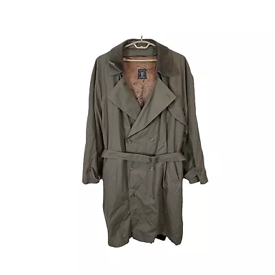 Alexander Lloyd Trench Coat Inspector Gadget Vintage Men's Spy Dark Tan 3XL Tall • $159