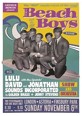 £2.99 • Buy The Beach Boys Astoria Concert Poster Wall Art  Vintage Picture Repro 1960s 