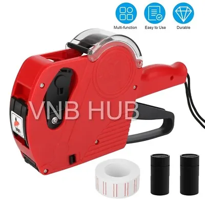 8 Digits EOS Price Tag Gun Labeler Marking W/ Sticker Labels Ink Roller MX-5500 • $21.99