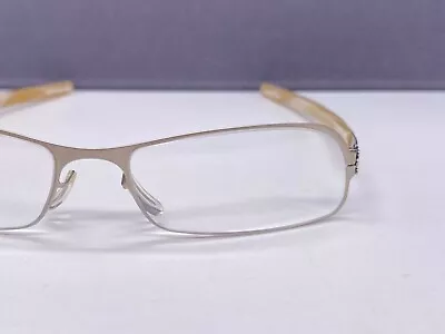 Ic Berlin Eyeglasses Frames Woman Rectangular Silver Metal Emden Small Sold Out • £59.40