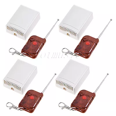 4Pcs 12v 1 Channel Wireless Remote Control Receiver Momentary Switch • $38.99