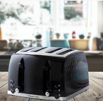 £34.99 • Buy Russell Hobbs Honeycomb 4 Slice Toaster Contemprary Design Wide Slot 26071 Black