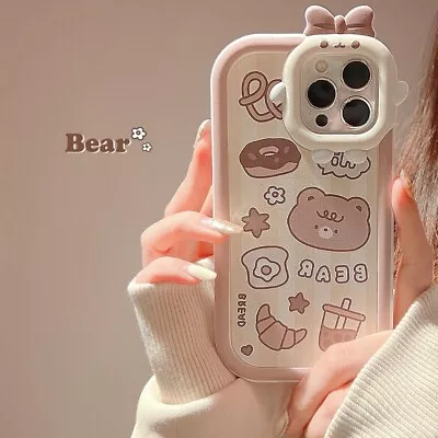 $13.99 • Buy Cute  Sweet Bear  IPhone Case Cover For IPhone 14max 14Pro 13 Max 12,11 Pro 11