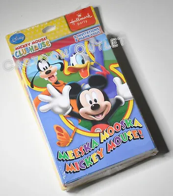 Mickey Mouse Invitation 8 Pc Party Birthday Supply 8 Thank You Cards Goofy • $6.95