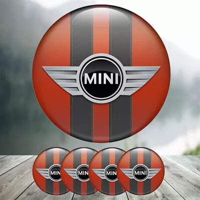 Set Of 4 Silicone Center Wheel Cap Stickers MINI Cooper Emblem Logo Decals Rims • $13.30