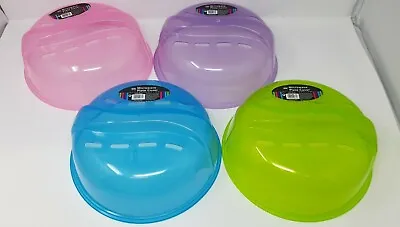 RSW Food & Microwave Plate Cover Plastic Blue Green Pink Purple 24cm Dia New • £6.45