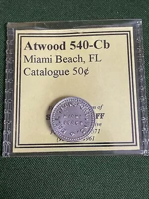 Rare Miami Beach Mall Transport Inc. Token One Ride Lincoln Road Mall Trams Coin • $5