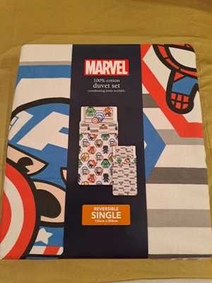 £14.99 • Buy Marvel Comics Reversible Single Duvet Cover Set Boys Bedroom NEW