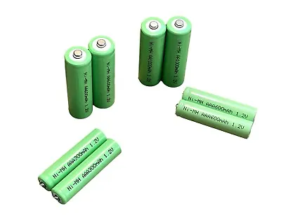AA & AAA Or 2/3 Solar Light Rechargeable Batteries NiMH 1.2v 150 300 600 1000mAh • £4.49