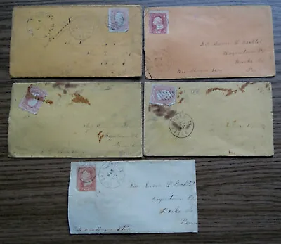 5 Civil War Covers - Envelopes - Royersford & Lower Providence Pa Postmarks • $119.99