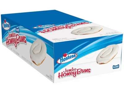 $29.94 • Buy 916327 1x 808g Bulk Box Hostess Jumbo Iced Honey Buns 6 Pack American Usa Yum