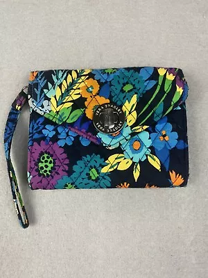 Vera Bradley Retired Midnight Blues Flowers Floral Turn Lock Clutch Wallet  • $6.99