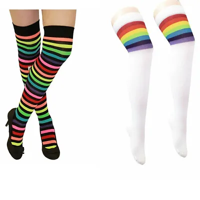 Ladies Cotton OTK Socks Warm Knitted High Thigh Socks Womens Over The Knee Socks • £8.99