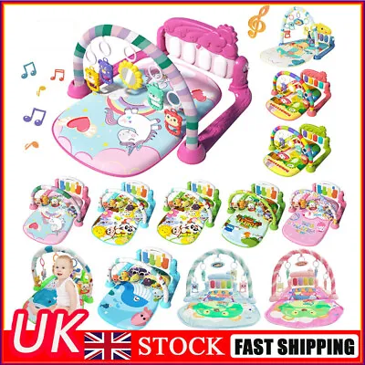 Newborn Baby Activity Play Gym Sensory Toys Playmat Crawling Mat Music & Lights • £13.49