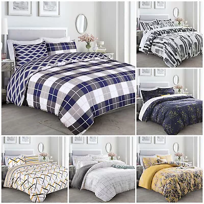 Luxury Bedding Set Reversible Duvet Cover Quilt Cover Single Double King Size • £13.99