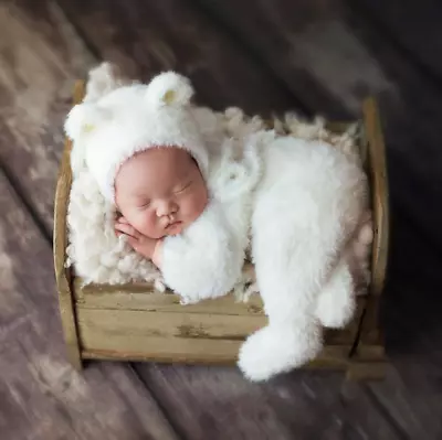 Newborn Teddy Bear Photography Outfit Boy Girl Infant Photo Prop Costume Baby • $20