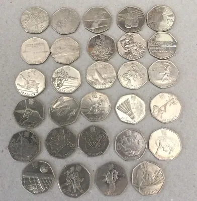 Full Set Of Olympic 50p Coins Circulated  • £26