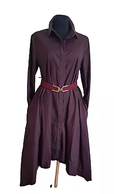 COS Purple Midi Asymmetric Dress With Pockets  Size Fits 14/16 • £32