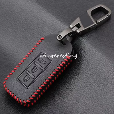 $19.79 • Buy Car Key Fob Case Leather Protector For Mitsubishi Outlander Lancer ASX Pajero