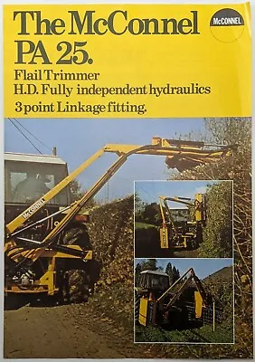 Original McConnel PA25 Flail Trimmer Brochure C 1980's • £8