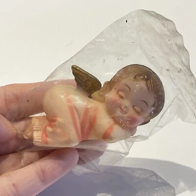 Vintage Cake Topper Angel Baby Ornament Girl Plastic 1970’s In Packet • £3.99
