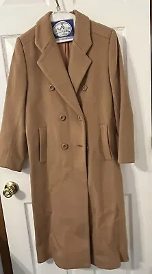 Vintage Bert Newman Long Wool Trench Coat Petite Size 8.  Shipping Included • $35.95