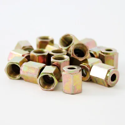 20 X Steel Female Brake Pipe Tube Tubing Nut For 3/16 Pipe 10mm X 1mm Thread • £5.26