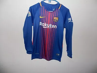 Nike Aeroswift Dri Fit Soccer Long Sleeve Jersey FC Barcelona Lionel Messi Kid S • $15