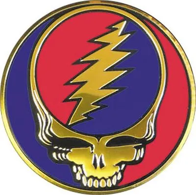 GRATEFUL DEAD - SKULL LOGO - METAL STICKER 3x3 - BRAND NEW - CAR DECAL 2808 • $8.95