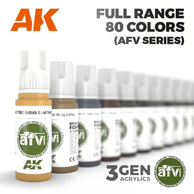 AK Interactive: 3GEN – AFV Series Paints – Acrylic Model Paint - Full Range • $3.83