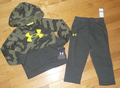 $18.99 • Buy Under Armour Baby Boys Hoodie Sweatshirt Sweatpants Set Outfit Baroque Green 24M