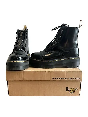 £100 • Buy 🔺 NEW IN: Dr Martens Vegan Sinclair Black Faux Leather Platform Boots UK 6