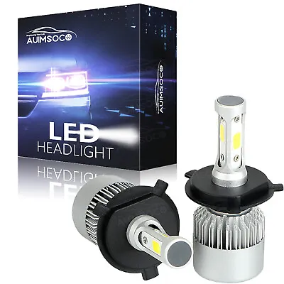 AUIMSOCO H4 9003 LED Headlights Bulbs Kit High/Low Beam Super Bright White • $29.99