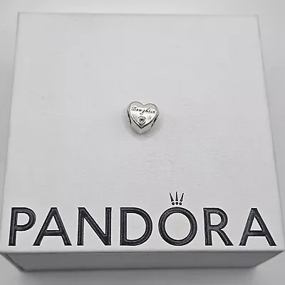 Genuine Pandora Pink Daughter Polished Heart Charm ALE 925 #791726PCZ • £22